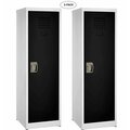 Adiroffice 48in Locker for Kids, Black, 2PK ADI629-01-BLK-PKG-2